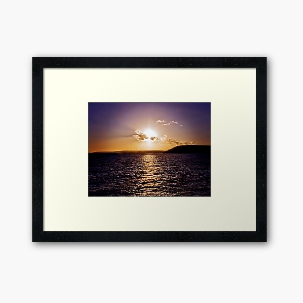 Sunset Across The Bay Framed Art Print