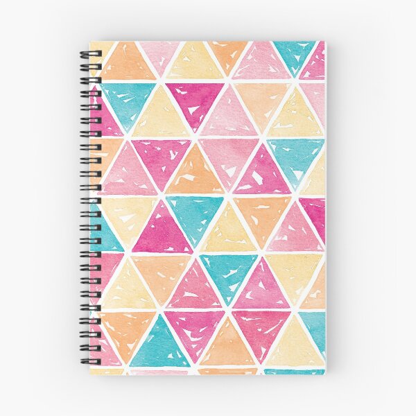 Item preview, Geometric Watercolour Triangles | Pink, Peach and Mint designed and sold by RebeccaFlaherty.