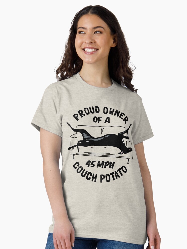 Thumbnail 2 von 7, Classic T-Shirt, Stolzer Besitzer eines 45MPH Couch Potato - Lustiges Windhundgeschenk designt und verkauft von propellerhead.