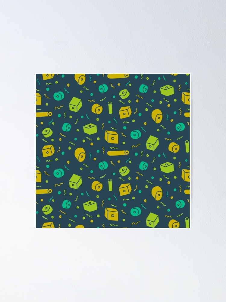 Thumbnail 1 of 3, Poster, Pattern: Plastic Beads designed and sold by chickfish.