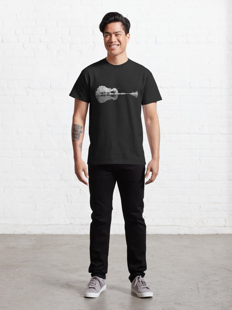Alternate view of Nature Guitar - Musical Notes Classic T-Shirt
