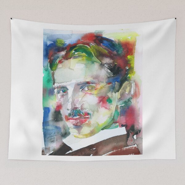 Item preview, NIKOLA TESLA - watercolor portrait.12 designed and sold by lautir.