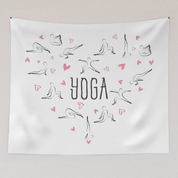 Item preview, Yoga poses in shape of a heart designed and sold by sashica.