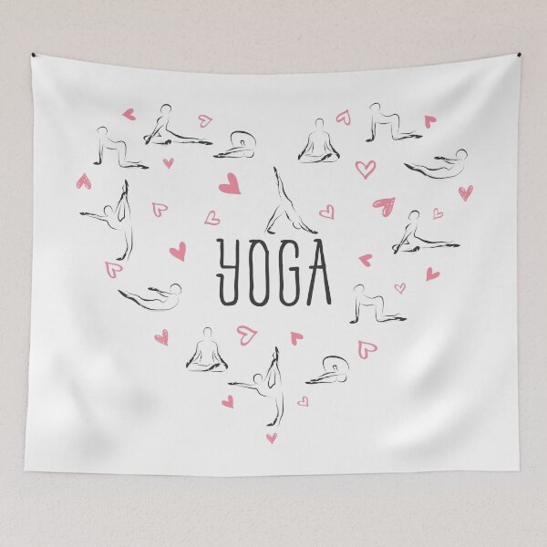 Item preview, Yoga poses in shape of a heart designed and sold by sashica.