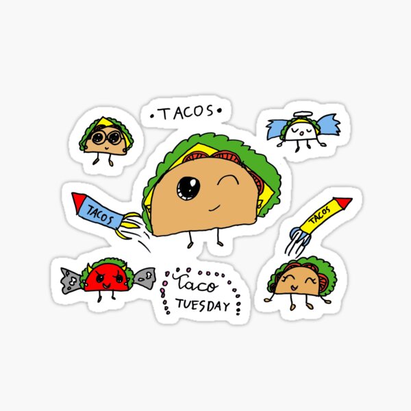 Its Raining Tacos Stickers Redbubble - gir tacos roblox