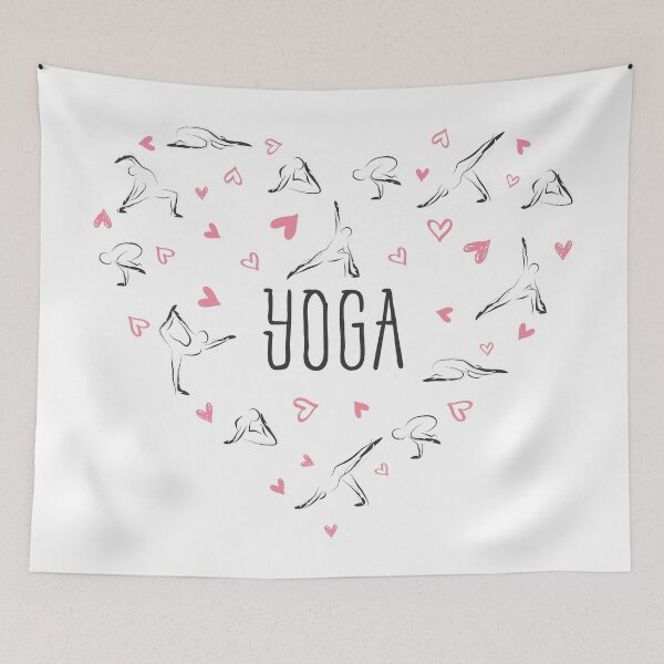 Item preview, Yoga poses in shape of a heart designed and sold by sashica.