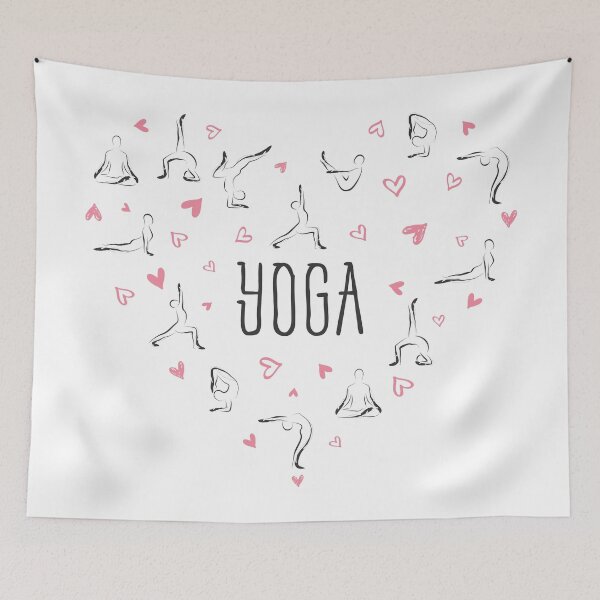 Item preview, Yoga poses in shape of a heart designed and sold by sashica.
