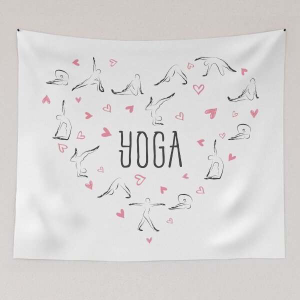 Item preview, Yoga poses in shape of a heart designed and sold by sashica.