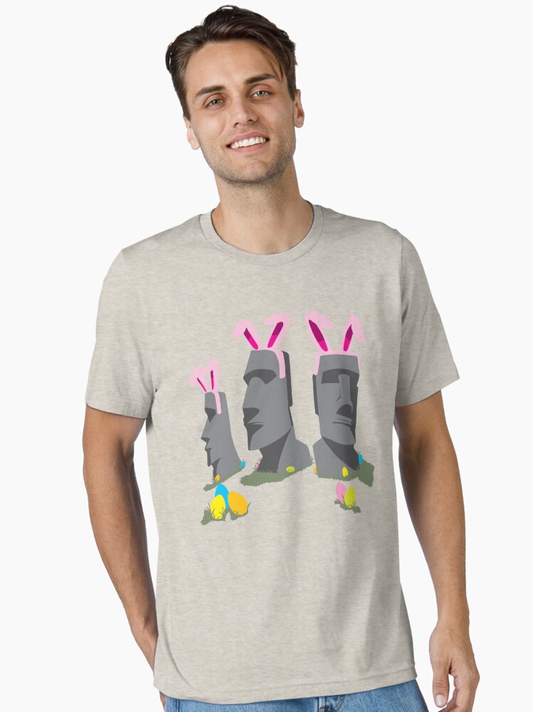 Thumbnail 1 of 7, Essential T-Shirt, Easter Island designed and sold by DetourShirts.