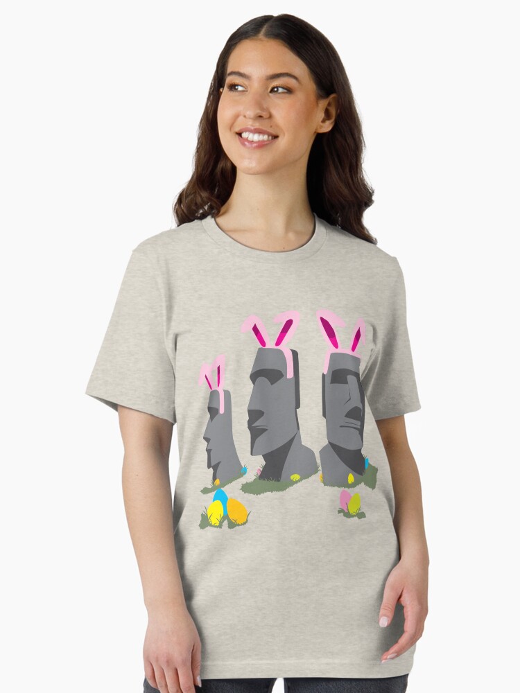 Thumbnail 2 of 7, Essential T-Shirt, Easter Island designed and sold by DetourShirts.