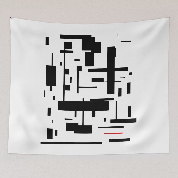 Item preview, Art black red bars shape designed and sold by paul-zenek.