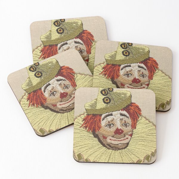 Item preview, Creepy Embroidered Clown  designed and sold by Lisa Mauro.