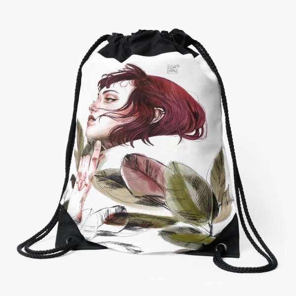 Broken heart Drawstring Bag