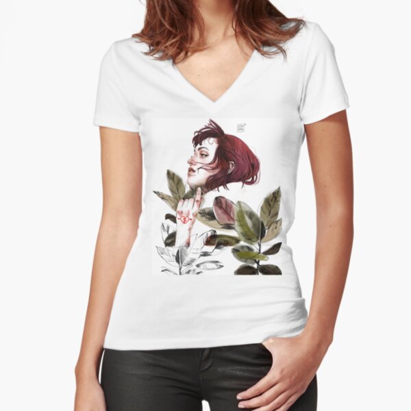Broken heart Fitted V-Neck T-Shirt