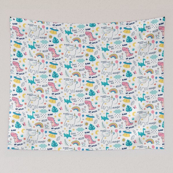 Item preview, dinosaur unicorn doodle designed and sold by TwoRabbits.