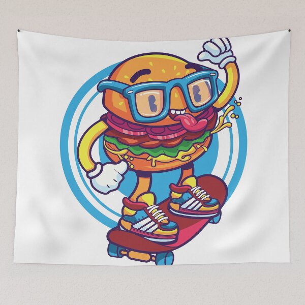 Item preview, Burger skate designed and sold by wolfncat.