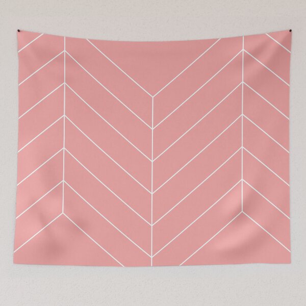 Item preview, Lines Pattern Salmon Pink Geometric Design designed and sold by Kirovair.