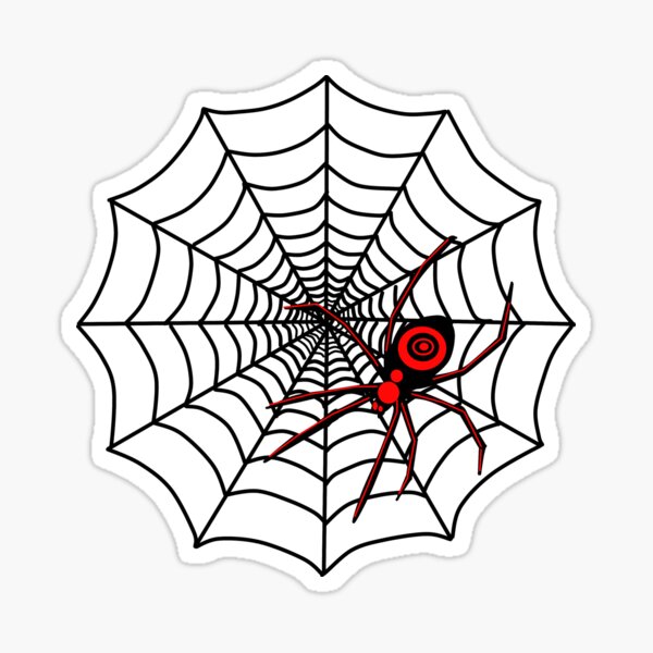 Red Spider Web Stickers for Sale