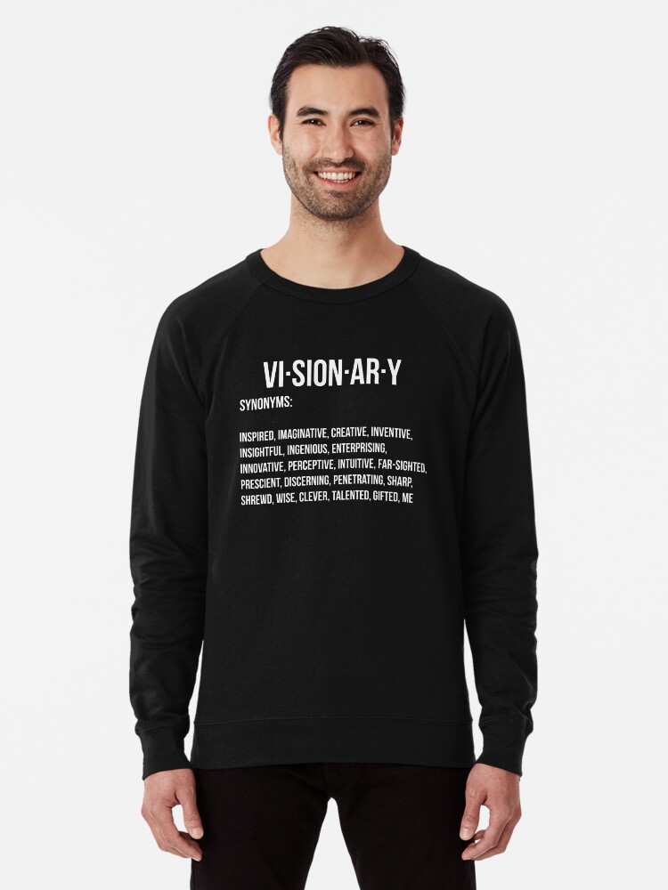 "VISIONARY "SYNONYMS"" Lightweight Sweatshirt by VisionaryStuff Redbubble