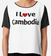 I Love Cambodia Chiffon Top