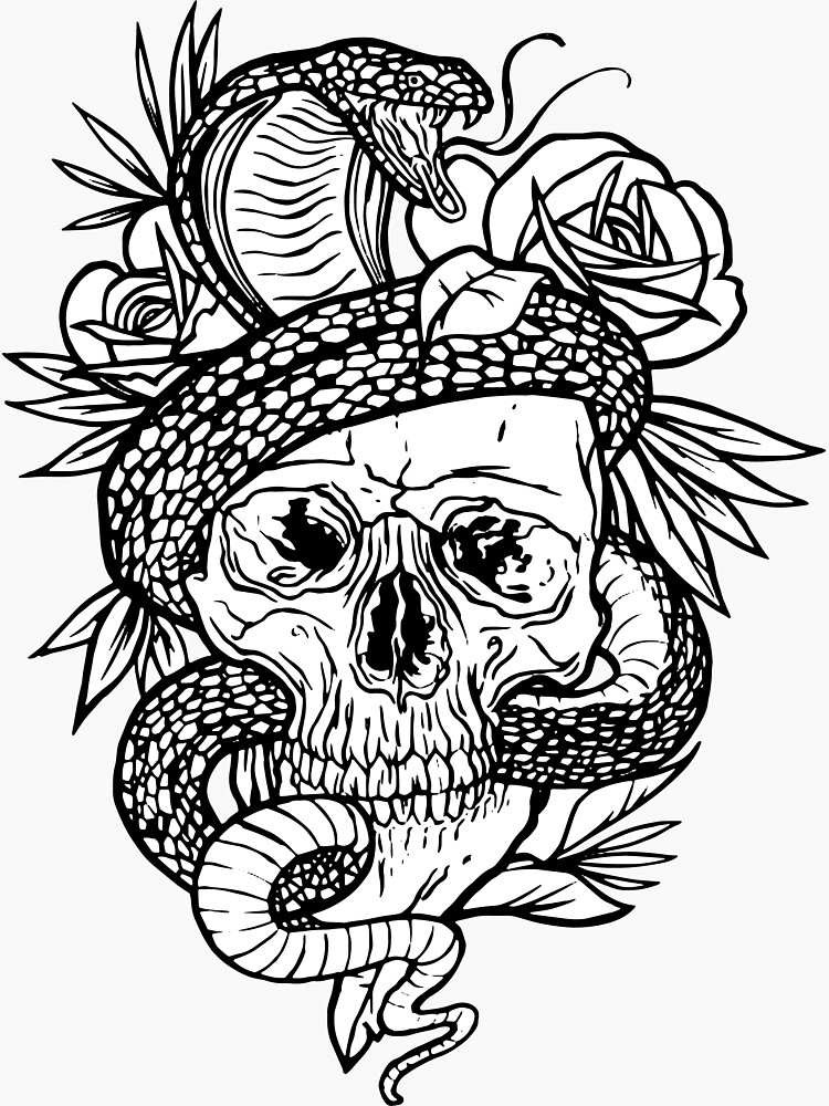 Skull smoking skeleton tattoos design Royalty Free Vector