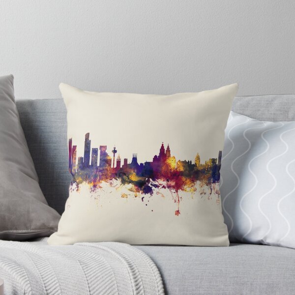 Aperçu de l'œuvre Liverpool England Skyline créée et vendue par ArtPrints.