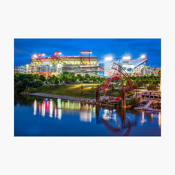 Nashville Tennessee Football Stadium on the Cumberland River Panorama by  Gregory Ballos