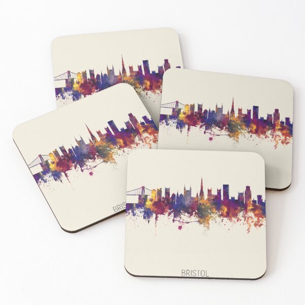 Aperçu de l'œuvre Bristol England Skyline créée et vendue par ArtPrints.