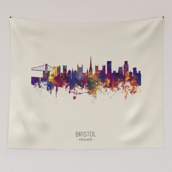 Aperçu de l'œuvre Bristol England Skyline créée et vendue par ArtPrints.