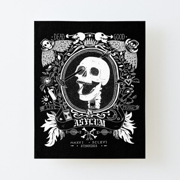 Asylum Music Lobotomy Skull Canvas Mounted Print