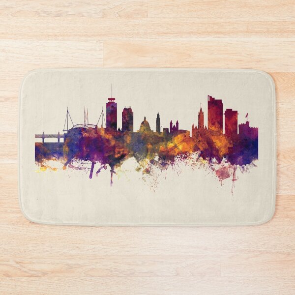 Artikelvorschau, Skyline von Cardiff, Wales entworfen und verkauft von ArtPrints.