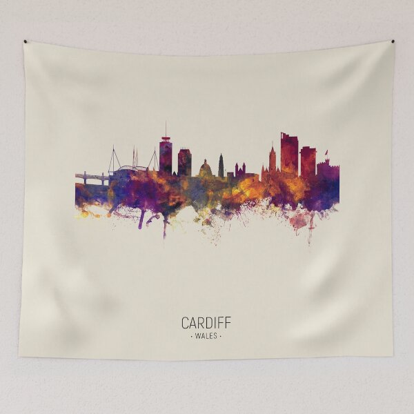 Item preview, Cardiff Wales Skyline designed and sold by ArtPrints.
