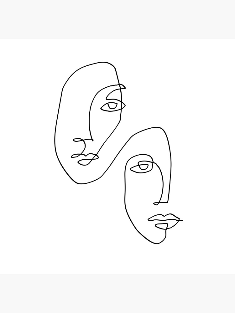 Faces - Line Art by TheRedFinch