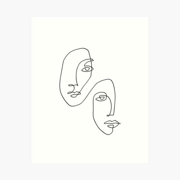 Woman Body Line Art, Breast Art, One Line Drawing, Abstract Nude