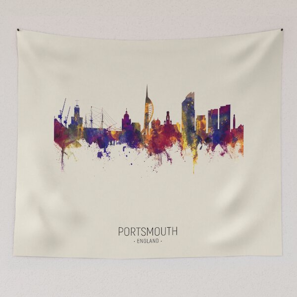 Item preview, Portsmouth England Skyline designed and sold by ArtPrints.
