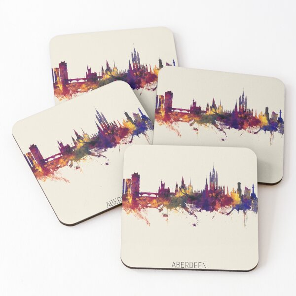 Item preview, Aberdeen Scotland Skyline designed and sold by ArtPrints.