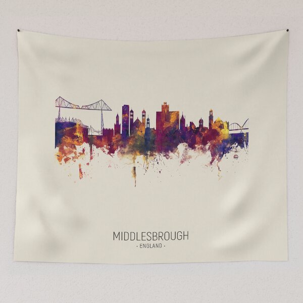 Item preview, Middlesbrough England Skyline designed and sold by ArtPrints.