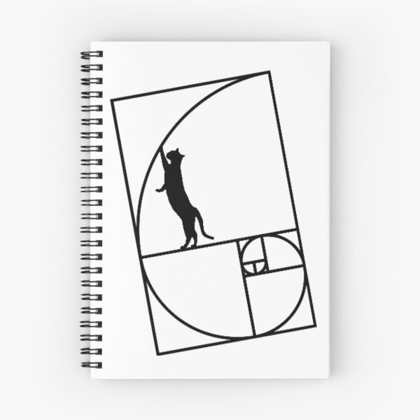 Item preview, Black Fibonacci Cat Design designed and sold by Mindsofcreation.