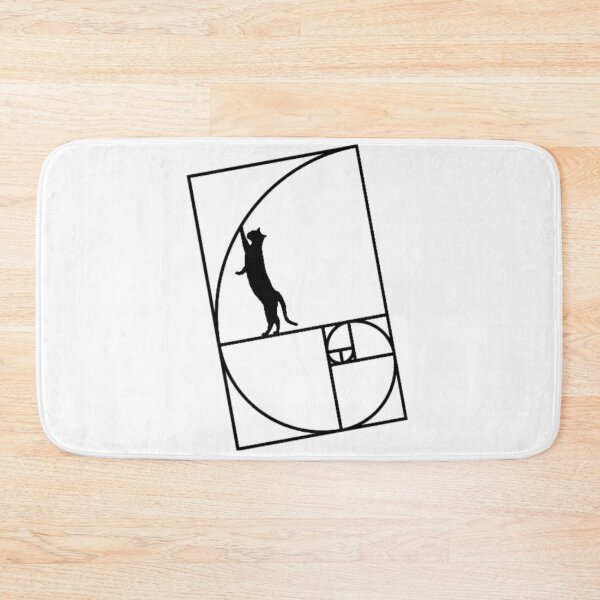 Item preview, Black Fibonacci Cat Design designed and sold by Mindsofcreation.