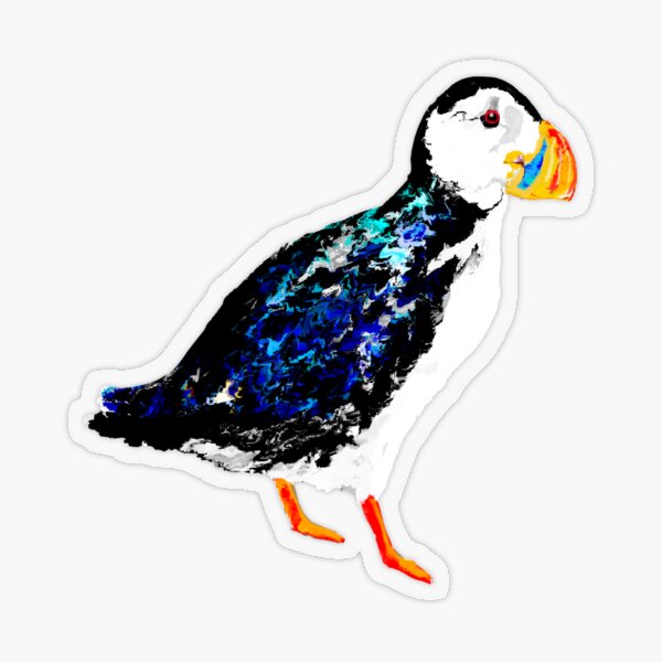 Mr Puffin Transparent Sticker