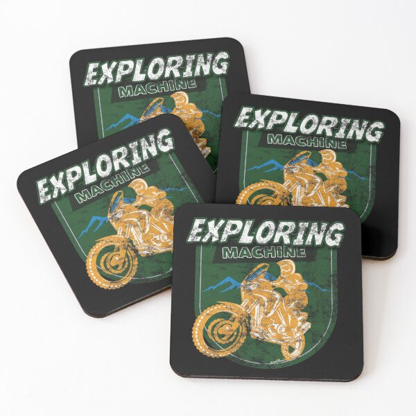 Item preview, Adventure Motorcycle Exploring Machine Sticker T-Shirt 01 designed and sold by OuterShellUK.