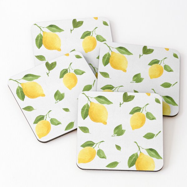 Item preview, Bright yellow watercolor lemons seamless pattern designed and sold by helga-wigandt.