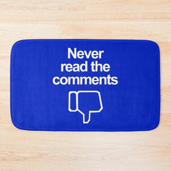 Item preview, Never Read The Comments Thumbs Down design designed and sold by GetItGiftIt.