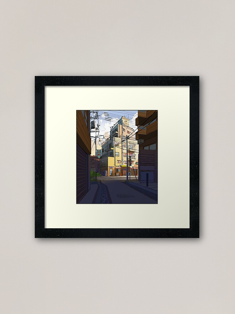 Alternate view of Morning Apartments Tokyo Framed Art Print