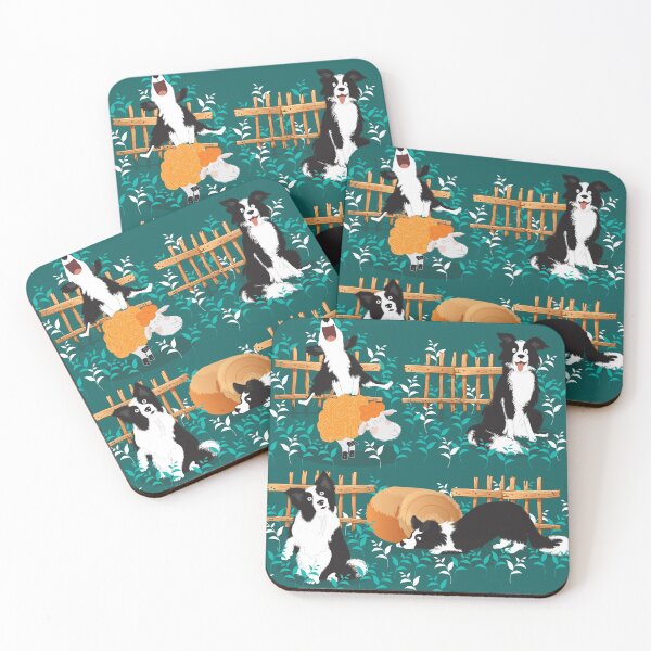 Item preview, Border Collie playing with sheep designed and sold by pakanta.