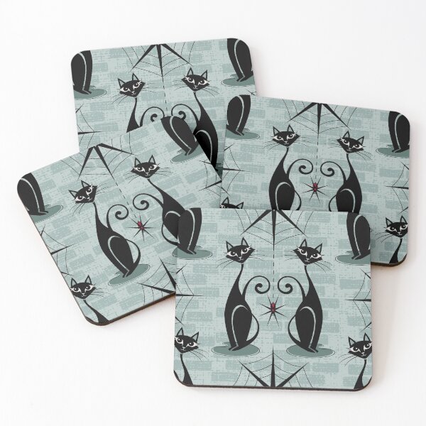 Item preview, Retro Spooky Meow II on Gray designed and sold by studioxtine.