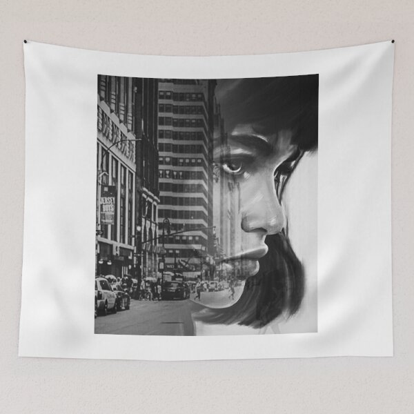 Item preview, BLACK DOUBLE EXPOSURE FEMALE PORTRAIT designed and sold by KachaniArt.