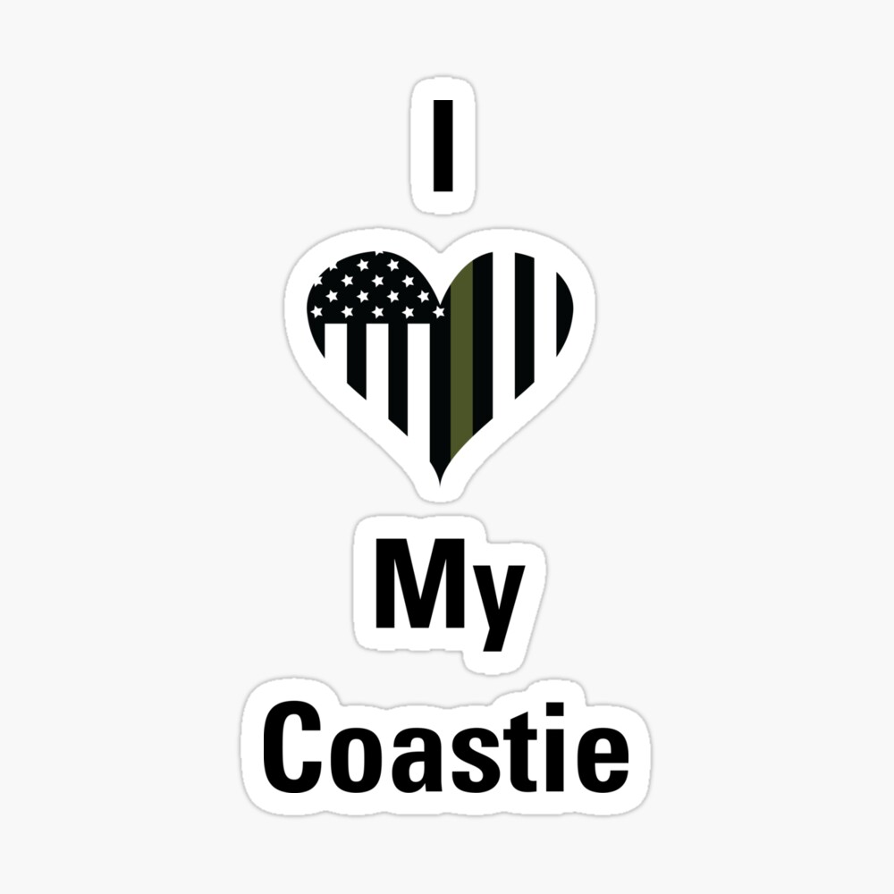 I Love My Coastie Decal