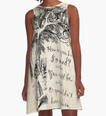Alice In Wonderland Quote - How Do You Know I'm Mad A-Line Dress