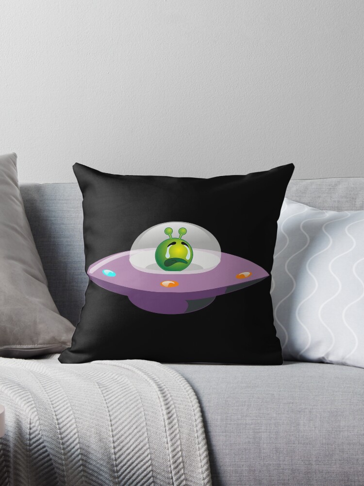 alien emoji pillow